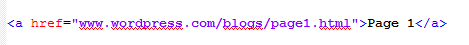 Anchor text html tag
