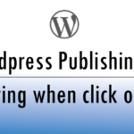 Wordpress publishing issue